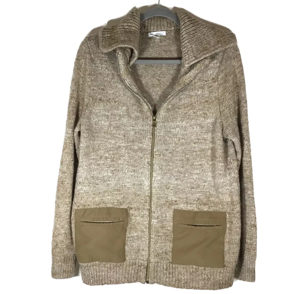 Gap Full Zip Sweater Jacket Big Collar Double Front Pocket Cardigan XL